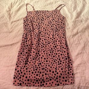 Purple leopard print short dress